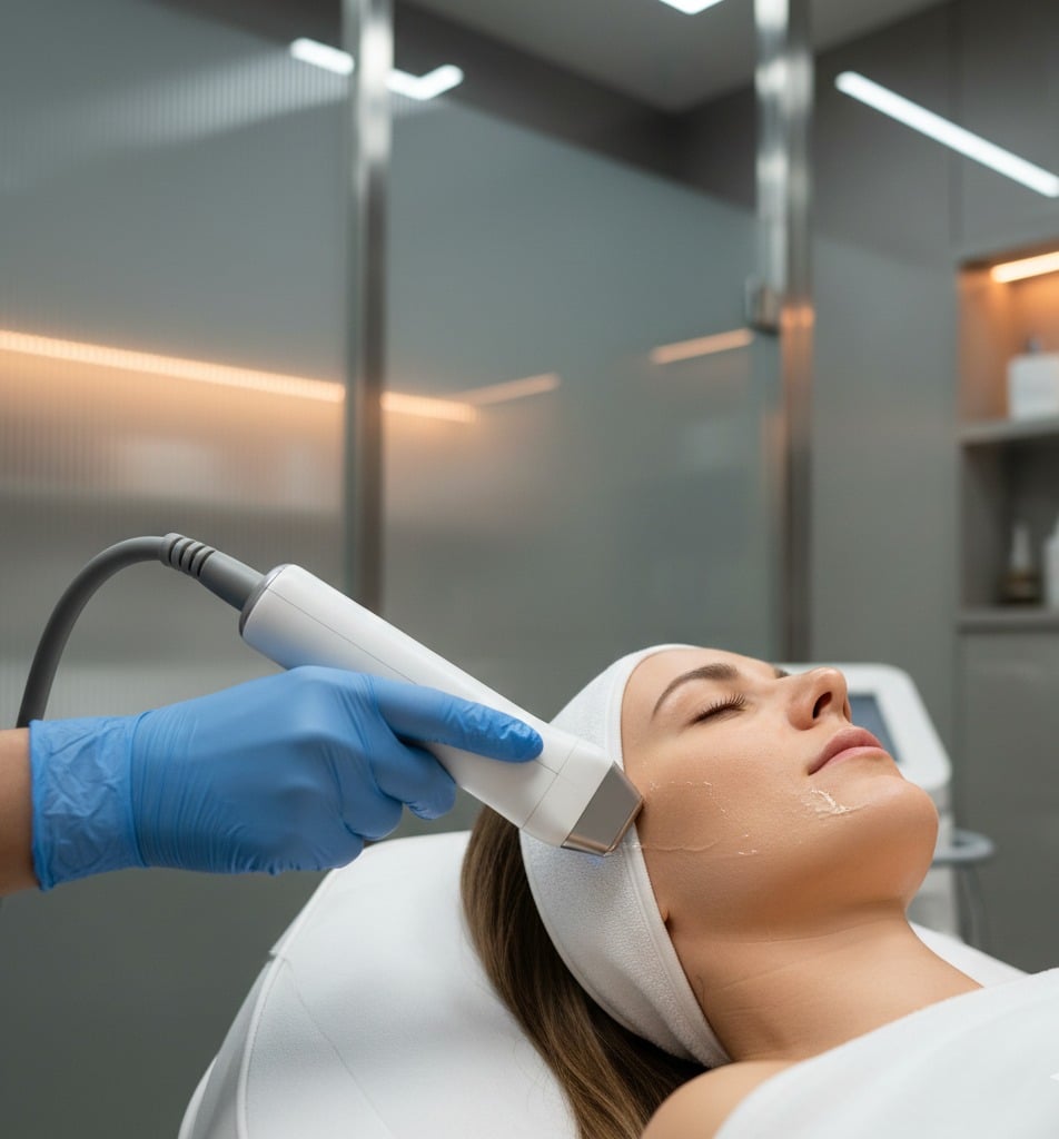 A real clinical moment inside Calgary Medspa Scene , showing a treatment studio used for IPL and RF and reflecting how professionals prepare equipment.