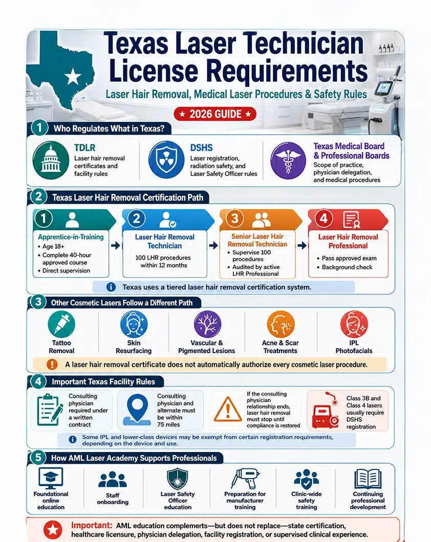 Texas Laser Technician License Requirements (2026 Guide)