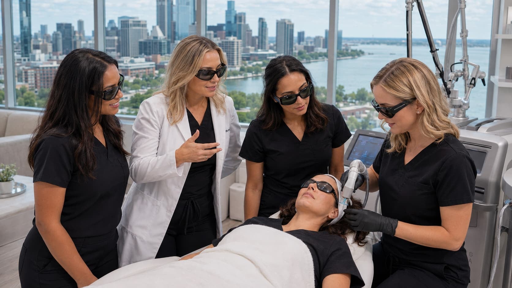 Private hands-on aesthetic laser training at a medical spa
